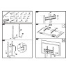 Pedestal para TV  CONTRA PARED  32" A 85"  45kg Brasforma