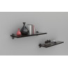 Repisa Flotante  + 2 Soportes  60×30 CAFE - Brasforma