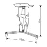 Soporte para Proyector Inclinable -10kg  sbrp757 Brasforma