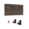 KIT 3 REPISAS FlOTANTES  + SOPORTES 60X30 CAFE BRASFORMA