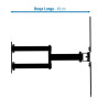 Soporte con Brazo Articulado de 49cm  23"~56"  SBRP2045B  Blanco Brasforma