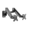 Soporte de Pared para 2 Monitores 17" ~ 32" 18Kg  360° SBRM114D - Brasforma
