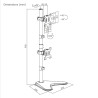 Soporte con Base Vertical para 2 Monitores  13" ~ 32"  16kg  sbrm722  Brasforma