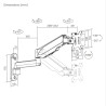 Soporte de Pared para Monitor - 17"~32" - 9kg  360° SBRM112 - Brasforma