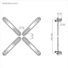 Adaptador para Monitores sin VESA  17"~32"  10kg  SBRMA11 - Brasforma