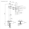 Soporte  Articulado para Monitor de 13″ a 32” - Mariposa y Ojal - BM711-  Brasforma