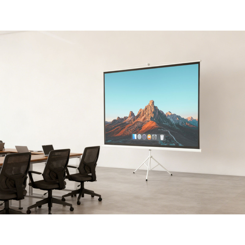 Pantalla para proyector  - Con Trípode 100"  4:3 SBRTP100 Brasforma