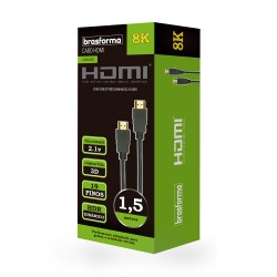 CABLE  HDMI  8K -  2.1V -  3D Ready - 1,5 Metros