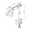 Soporte  para Monitor  13 ″ a 27 ”-  con Brazo - 8kg